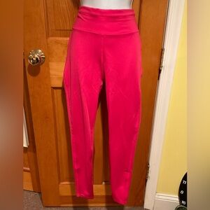 PopFit | Women's Pink High-Waisted Leggings - Size L